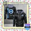 Brighton & Hove Albion F.C Logo Print Motorcycle Leather Jacket