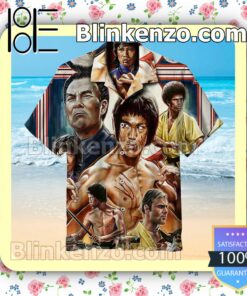 Bruce Lee Classic Kung Fu Men Short Sleeve Shirts