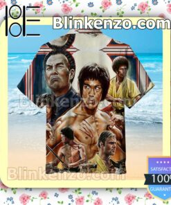 Bruce Lee Classic Kung Fu Men Short Sleeve Shirts a