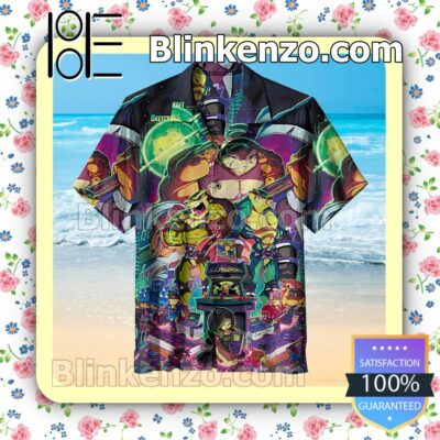 Bt Gaming Tribute Print Men Short Sleeve Shirts