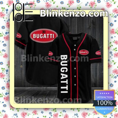 Bugatti Logo Custom Baseball Jersey for Men Women