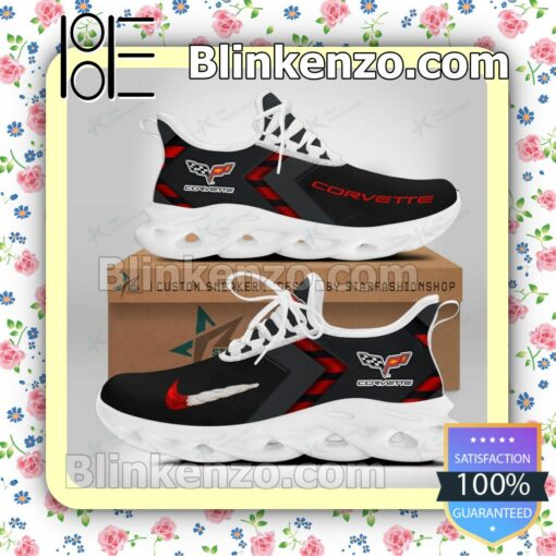 Chevrolet Corvette Logo Print Sports Sneaker b