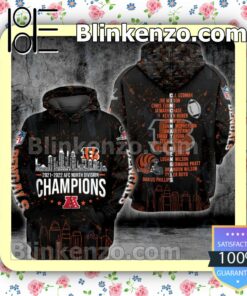 Cincinnati Bengals 2021-2022 Afc North Division Champions City Printed Hooded Jacket, Tee b