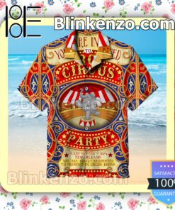 Circus Party With Elephants Men Short Sleeve Shirts