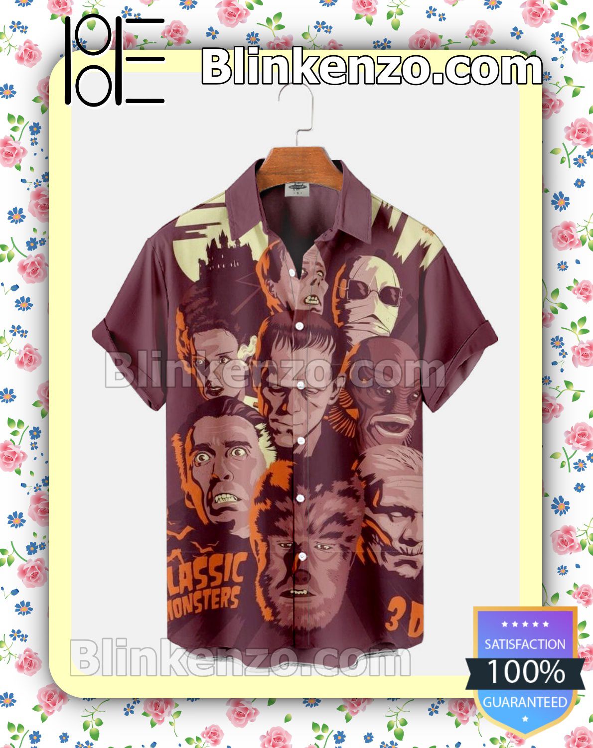 Unisex Classic Monsters 3d Halloween 2022 Idea Shirt