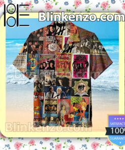 Classic Rock Collage Men Short Sleeve Shirts