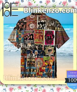 Classic Rock Collage Men Short Sleeve Shirts a
