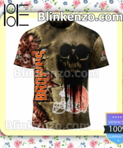 Cleveland Browns Cemetery Skull NFL Custom Halloween 2022 Shirts