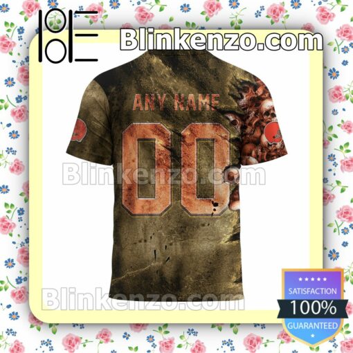 Us Store Cleveland Browns Cemetery Skull NFL Custom Halloween 2022 Shirts