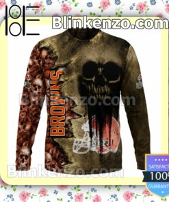 Best Gift Cleveland Browns Cemetery Skull NFL Custom Halloween 2022 Shirts