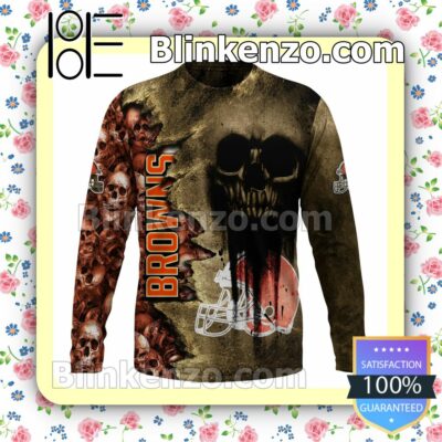 Best Gift Cleveland Browns Cemetery Skull NFL Custom Halloween 2022 Shirts