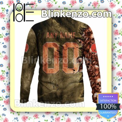 Excellent Cleveland Browns Cemetery Skull NFL Custom Halloween 2022 Shirts