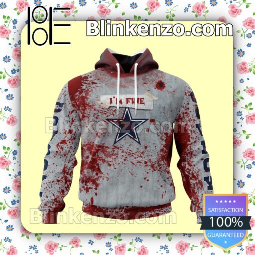 Best Shop Dallas Cowboys Blood Jersey NFL Custom Halloween 2022 Shirts