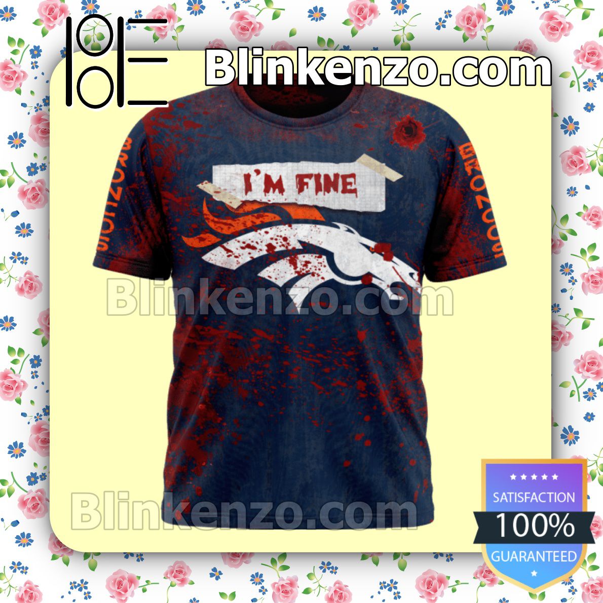 Popular Denver Broncos Blood Jersey NFL Custom Halloween 2022 Shirts