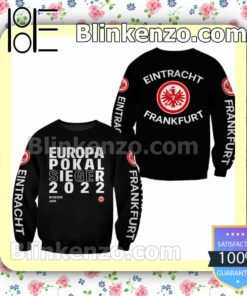 Eintracht Frankfurt Europa Pokal Sieger 2022 Black Hooded Jacket, Tee a