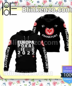 Eintracht Frankfurt Europa Pokal Sieger 2022 Black Hooded Jacket, Tee b