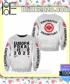 Eintracht Frankfurt Europa Pokal Sieger 2022 White Hooded Jacket, Tee a