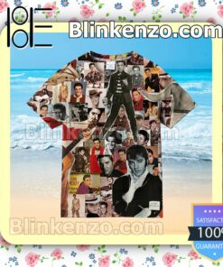 Elvis Presley Collage Men Short Sleeve Shirts a