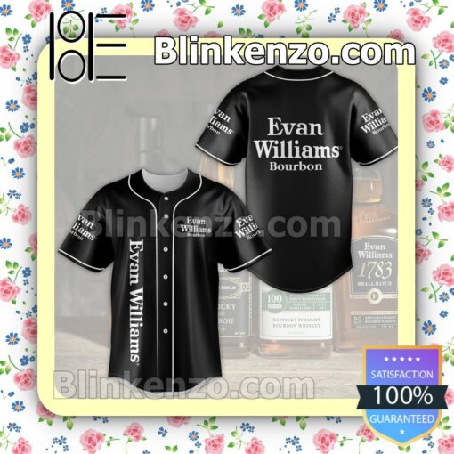 Evan Williams Bourbon Custom Baseball Jersey for Men Women