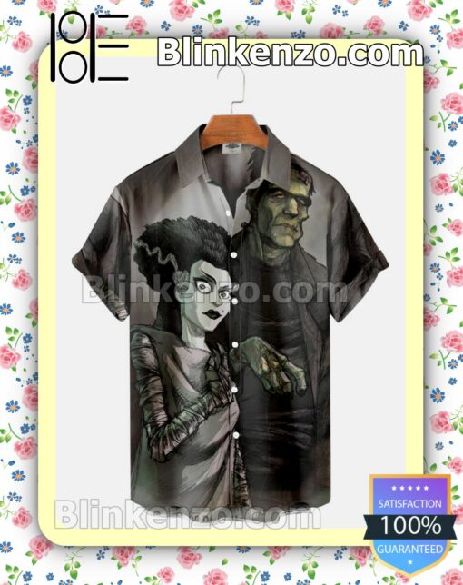 Frankenstein And The Bride Art Halloween 2022 Idea Shirt