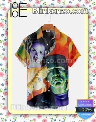 Frankenstein And The Bride Halloween 2022 Idea Shirt