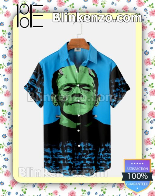 Frankenstein Horror Blue Halloween 2022 Idea Shirt