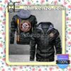 Geneve-Servette HC Logo Print Motorcycle Leather Jacket