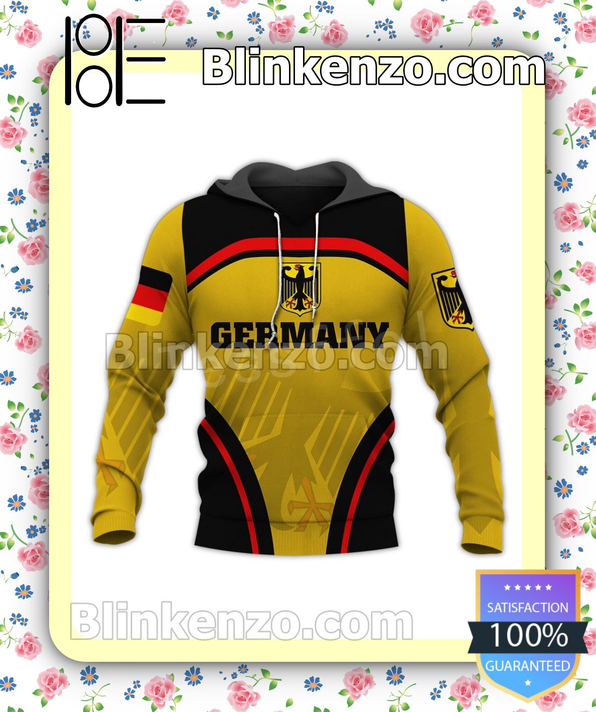 German Coat Of Arms Germany Flag Heavyweight Hoodie Sweatshirt