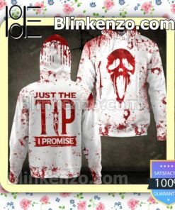 Ghostface Just The Tip I Promise Blood Stains Halloween Hoodie, Sweatpants