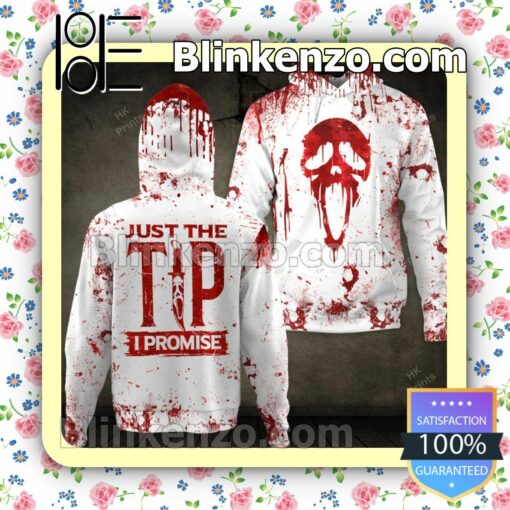 Ghostface Just The Tip I Promise Blood Stains Halloween Hoodie, Sweatpants