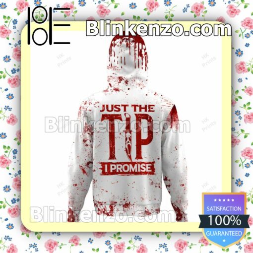 Ghostface Just The Tip I Promise Blood Stains Halloween Hoodie, Sweatpants b