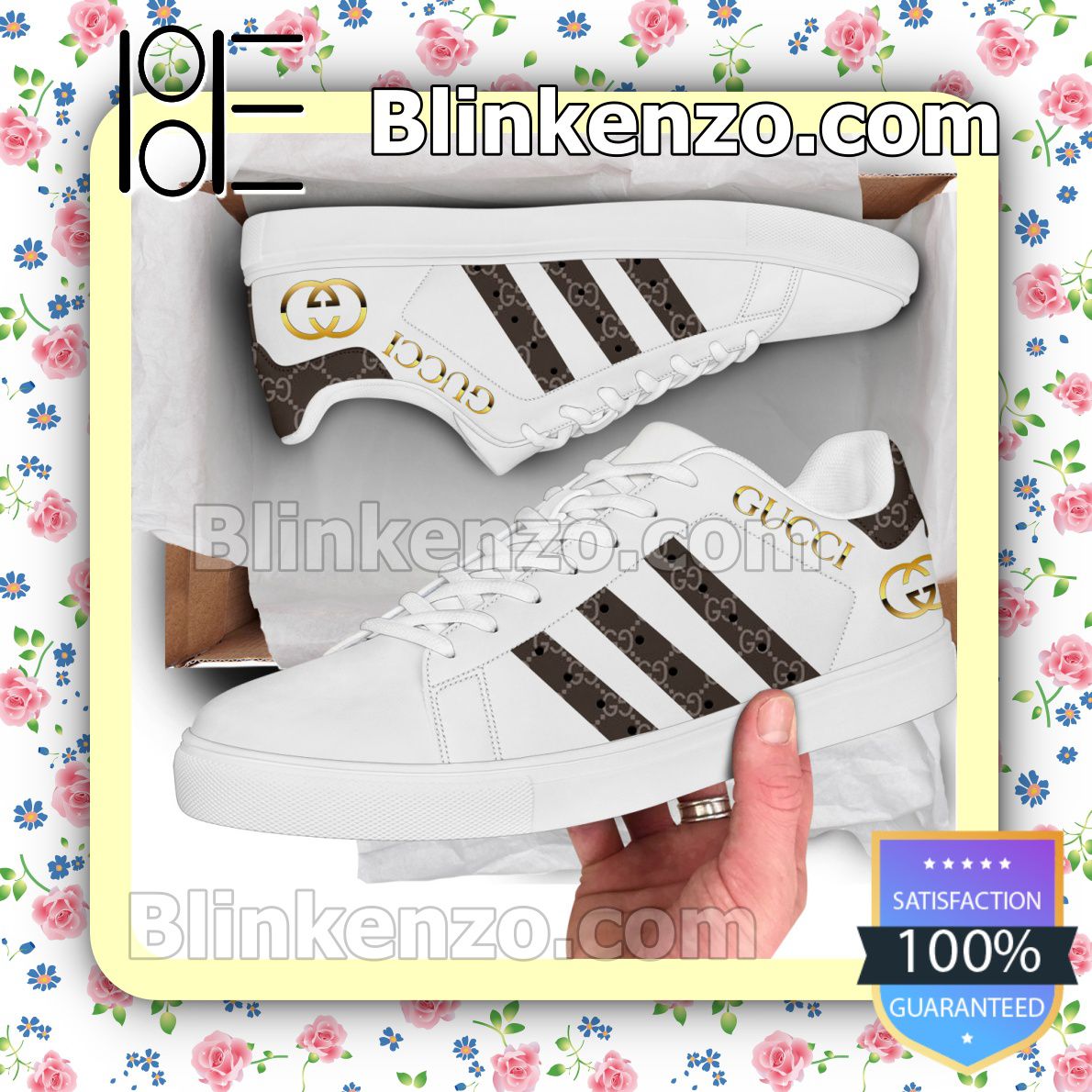 Gucci Logo Brand Adidas Low Top Shoes
