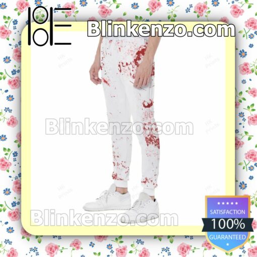 Halloween Horror American Flag Blood Stains Hoodie, Sweatpants x