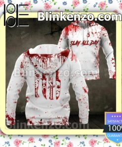 Horror Characters Slay All Day Blood Stains Halloween Hoodie, Sweatpants