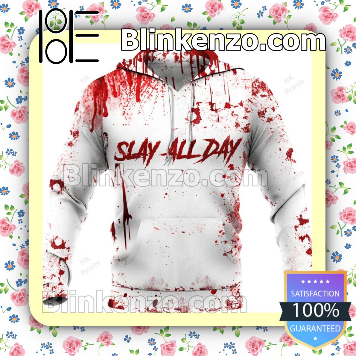Real Horror Characters Slay All Day Blood Stains Halloween Hoodie, Sweatpants