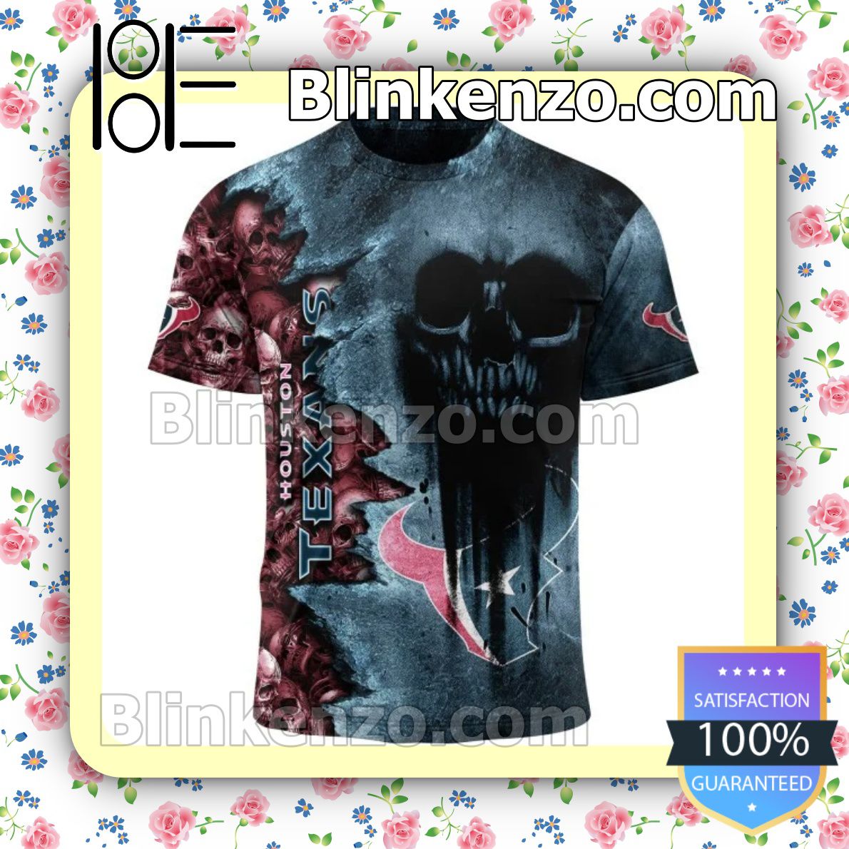 Print On Demand Houston Texans Cemetery Skull NFL Custom Halloween 2022 Shirts