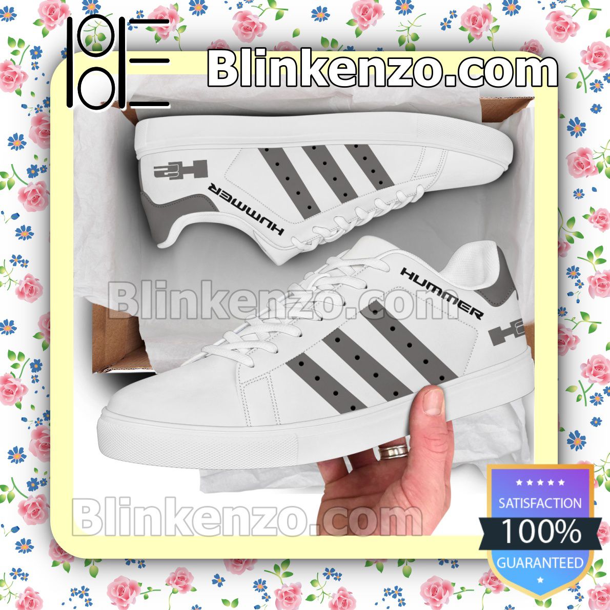 Hummer Logo Brand Adidas Low Top Shoes
