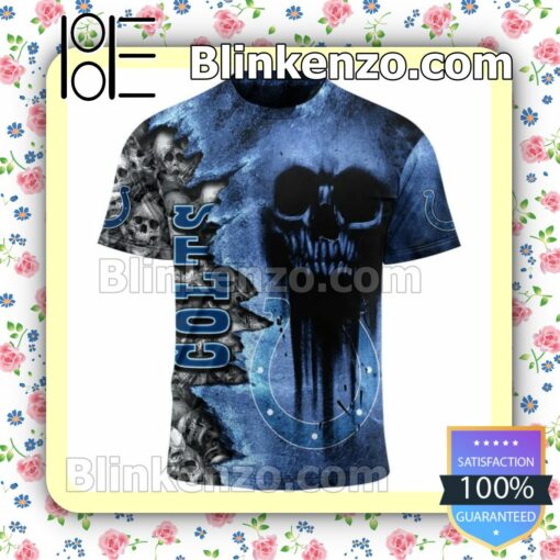 Indianapolis Colts Cemetery Skull NFL Custom Halloween 2022 Shirts