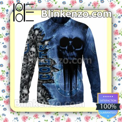 Best Indianapolis Colts Cemetery Skull NFL Custom Halloween 2022 Shirts