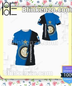 Internazionale Inter Milan Blue Black Hooded Jacket, Tee