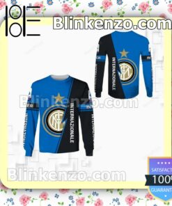 Internazionale Inter Milan Blue Black Hooded Jacket, Tee a