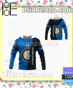 Internazionale Inter Milan Blue Black Hooded Jacket, Tee b
