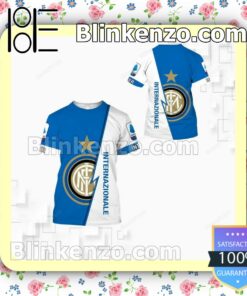 Internazionale Inter Milan Blue White Hooded Jacket, Tee