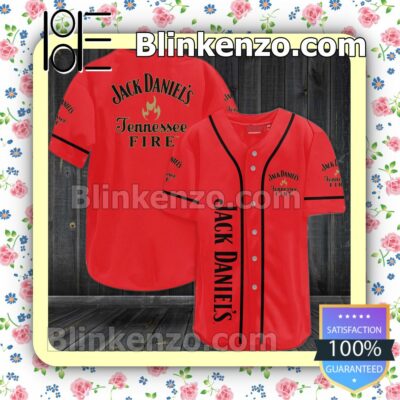 Jack Daniel's Fire Custom Baseball Jersey for Men Women