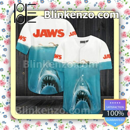 Jaws Shark Custom Baseball Jersey for Men Women