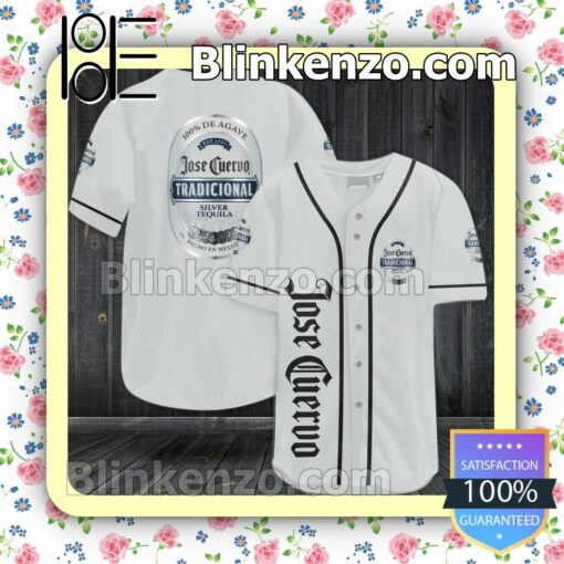 Jose Cuervo Silver Custom Baseball Jersey for Men Women