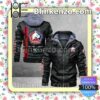LOSC Lille Logo Print Motorcycle Leather Jacket