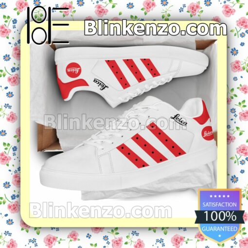 Leica Logo Brand Adidas Low Top Shoes