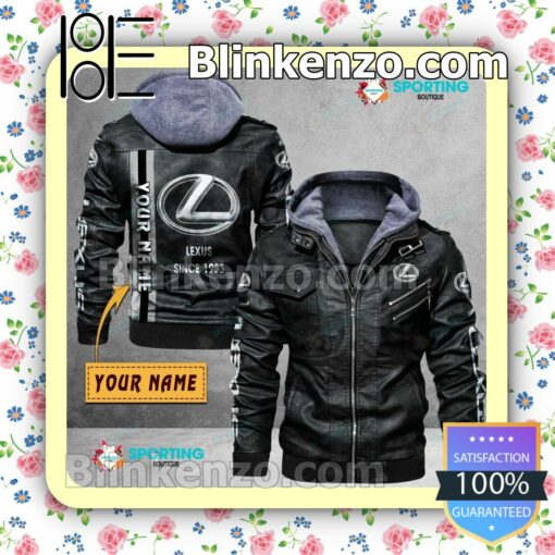 Lexus Custom Logo Print Motorcycle Leather Jacket