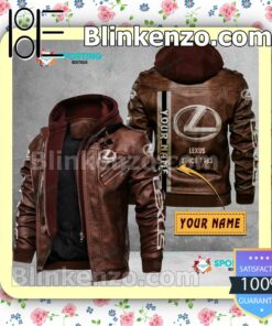 Lexus Custom Logo Print Motorcycle Leather Jacket a